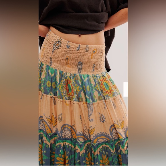 Free People Blue Sky Combo Convertible Maxi Skirt–Size Small brand new with tag - Picture 6 of 16